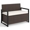 Patio Storage Bench with Cushion and 40 Gallon Under-seat Compartment